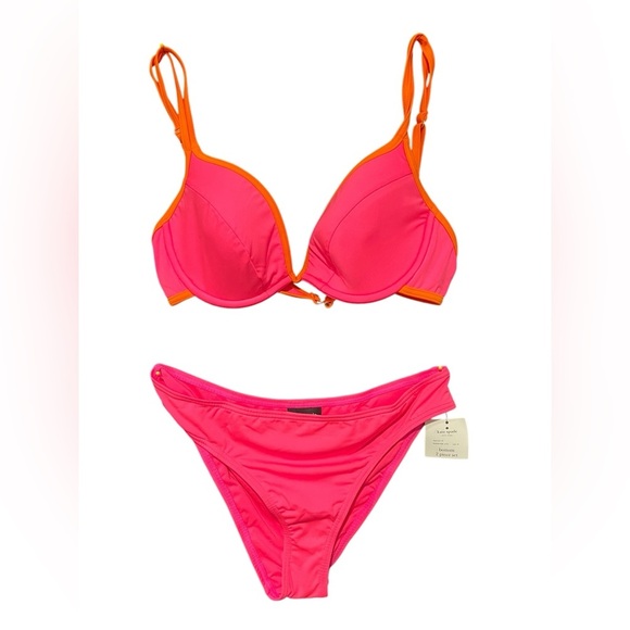 NWT KATE SPADE Vibrant Pink and Orange Bikini - Picture 2 of 5